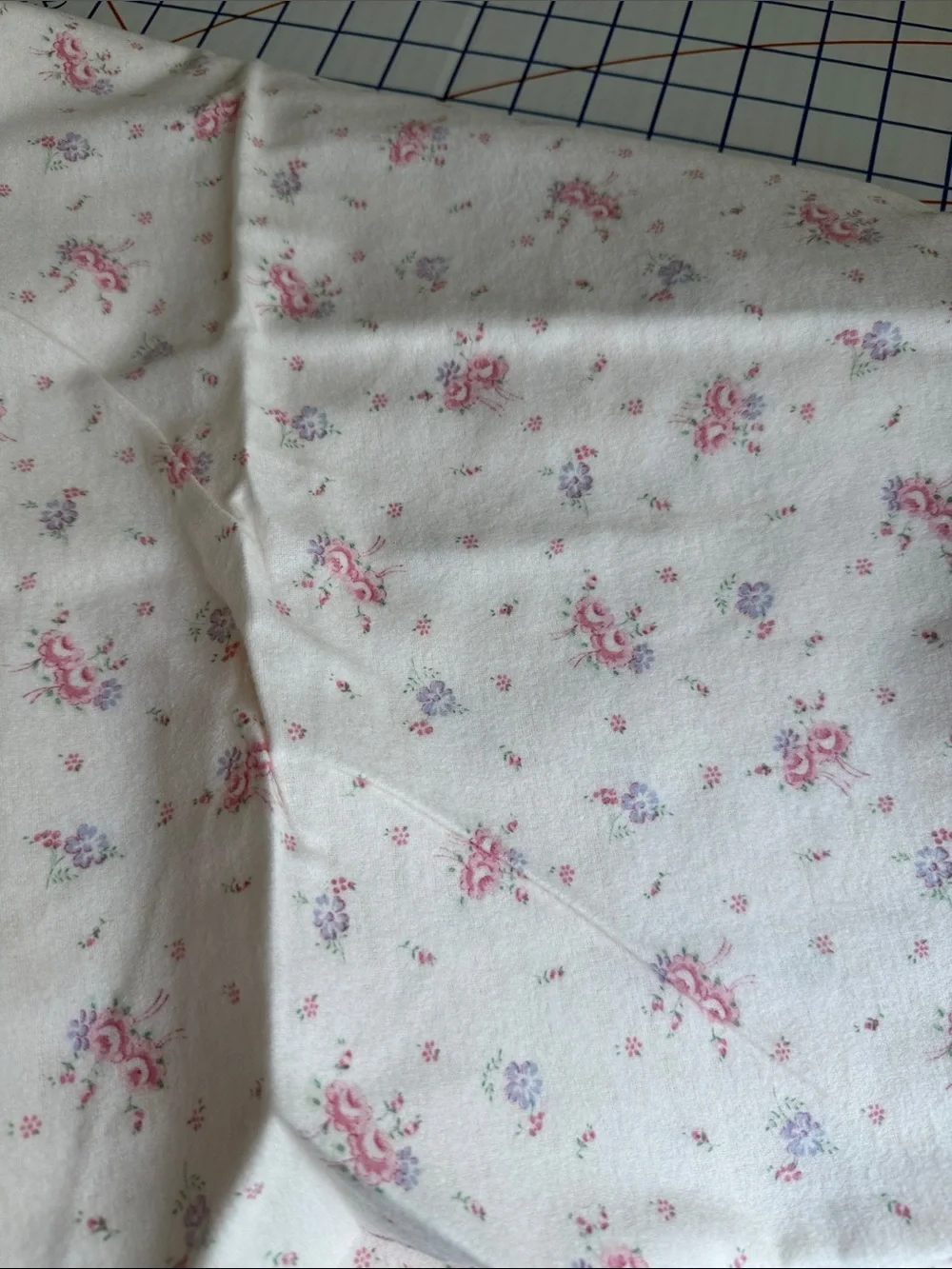 Vintage Style Floral Flannel Fabric Pink Roses Cottagecore 2 Yards x 44